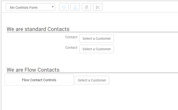 Contact in form builder