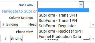 Sub Form Menu