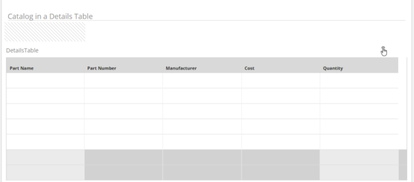 Details table control