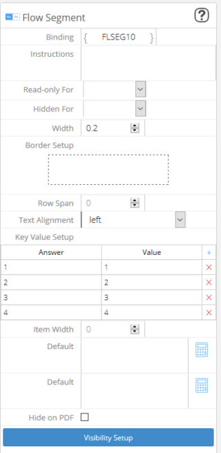 Flow Segment Settings