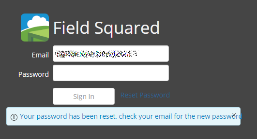 web app user password reset
